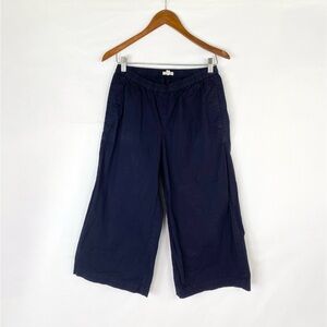 Eileen Fisher Organic Cotton Cropped Wide Leg High Rise Lightweight Pants Size S